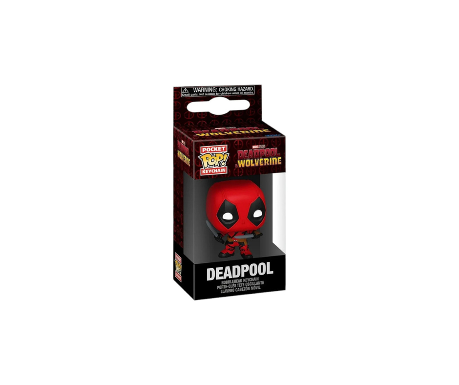 Funko Pop Llavero: Deadpool y Wolverine - Deadpool Con Espadas